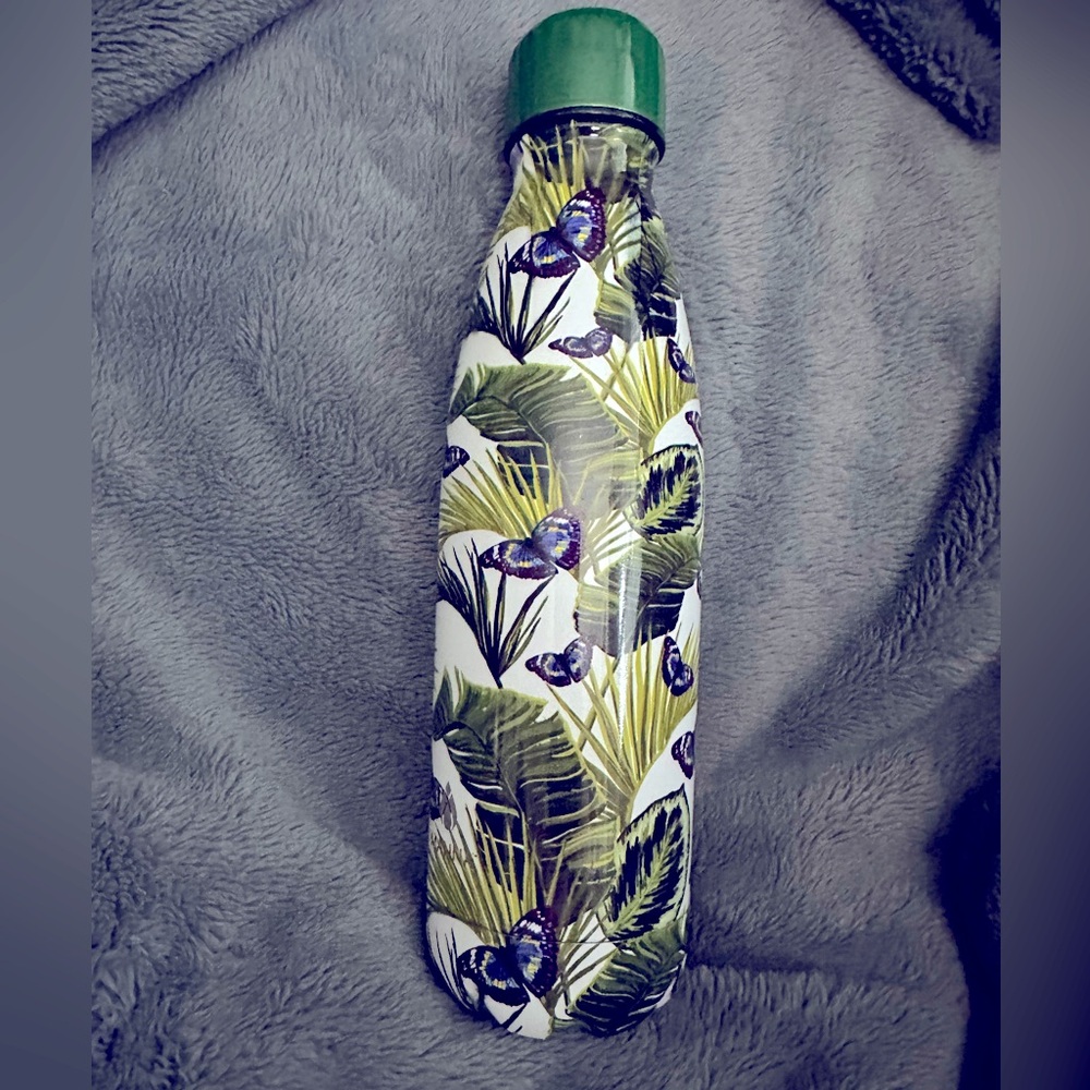 Manna Vogue 17 oz. Double Wall Stainless Steel Bottle - Butterfly Garden